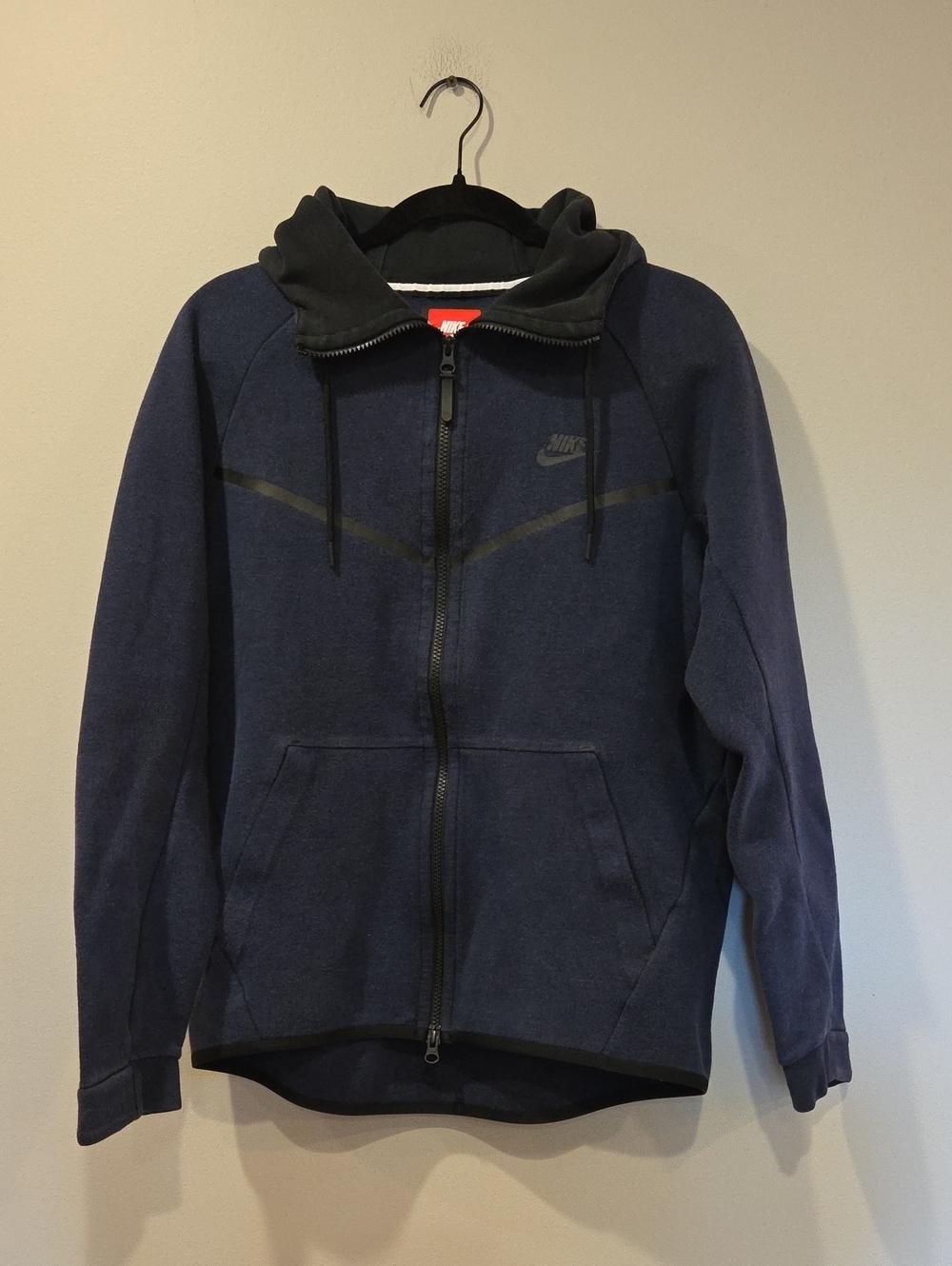 NIKE Men’s Full-Zip Hooded Jacket - Dark Navy - Picture 4 of 9